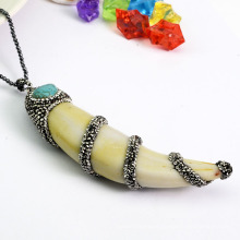 Wholesale Fashion Jewelry Natural Conch / Sea Snail Pendant with Crystal Rhinestone Paved